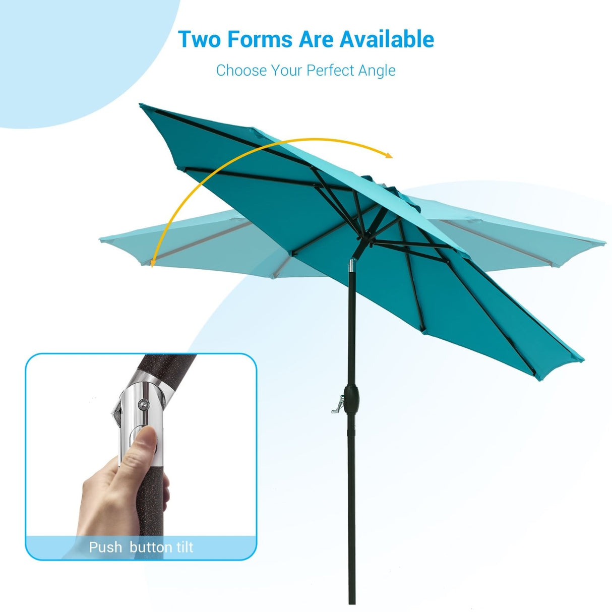Bonosuki 9ft Patio Umbrella Market Table Umbrella with Tilt and Crank