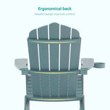 Bonosuki Set of 4 Folding Adirondack Chair Patio Fire Pit Chair