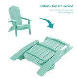 Bonosuki Set of 4 Folding Adirondack Chair Patio Fire Pit Chair