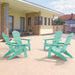 Bonosuki Set of 4 Folding Adirondack Chair Patio Fire Pit Chair