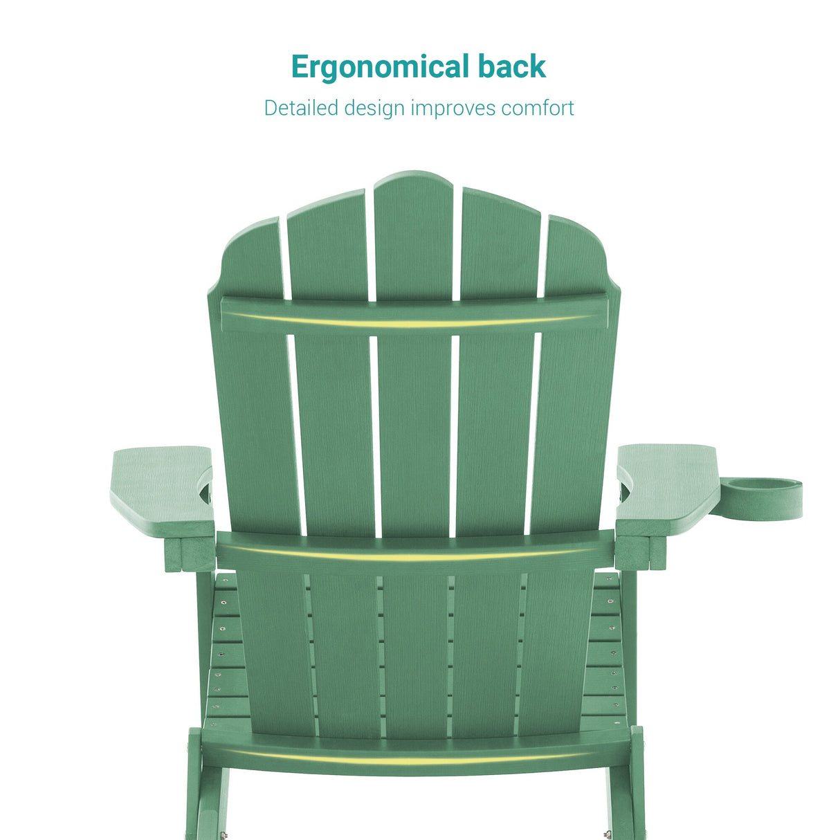 Bonosuki Set of 4 Folding Adirondack Chair Patio Fire Pit Chair