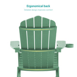 Bonosuki Set of 4 Folding Adirondack Chair Patio Fire Pit Chair