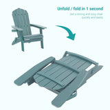 Bonosuki Set of 4 Folding Adirondack Chair Patio Fire Pit Chair