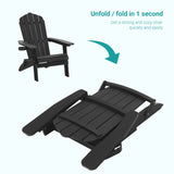 Bonosuki Set of 4 Folding Adirondack Chair Patio Fire Pit Chair