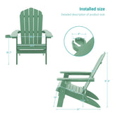 Bonosuki Set of 4 Folding Adirondack Chair Patio Fire Pit Chair