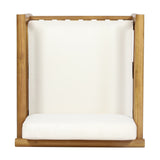 Bonsallo Acacia Wood Outdoor Club Chair with Cushions by Christopher Knight Home