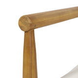 Bonsallo Acacia Wood Outdoor Club Chair with Cushions by Christopher Knight Home