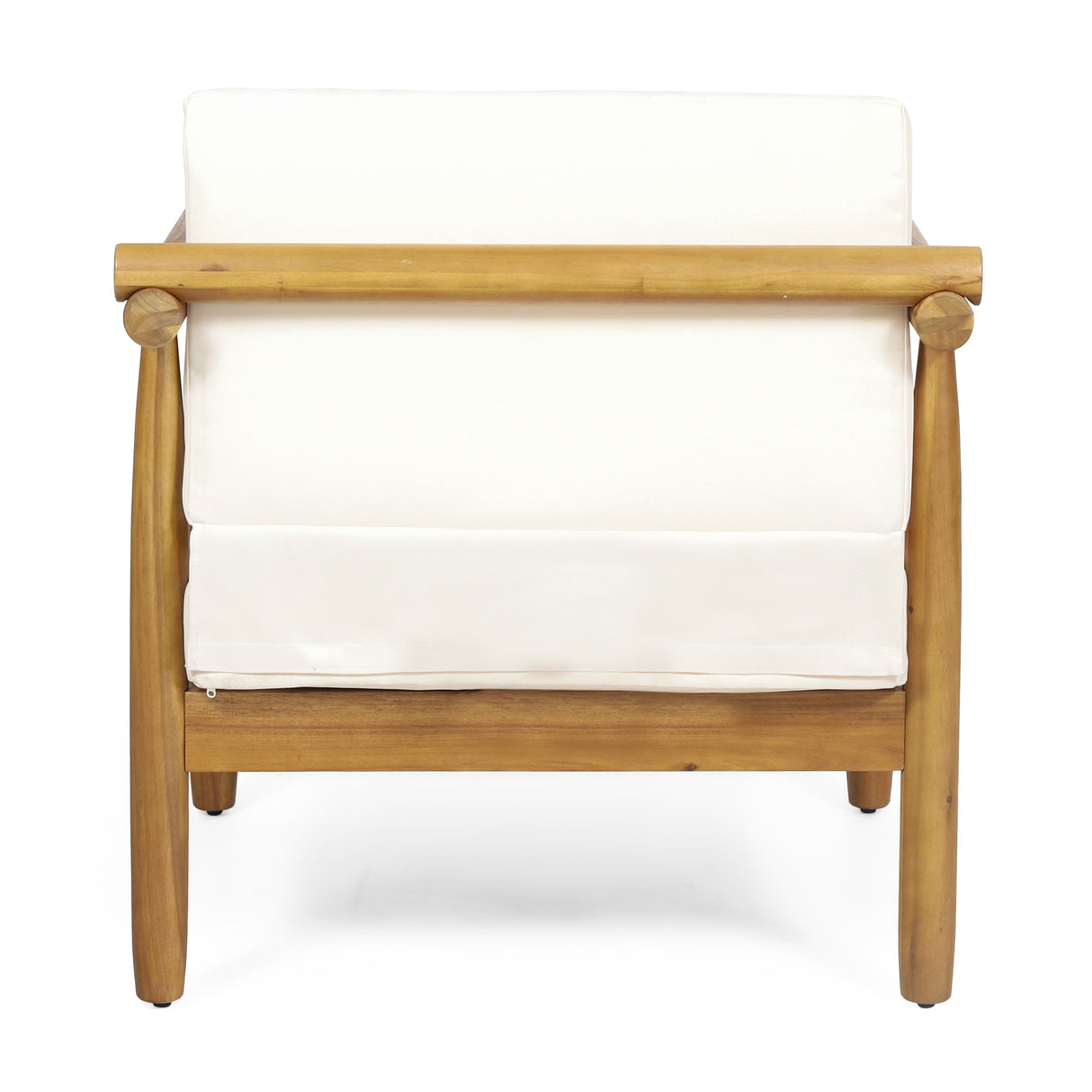 Bonsallo Acacia Wood Outdoor Club Chair with Cushions by Christopher Knight Home