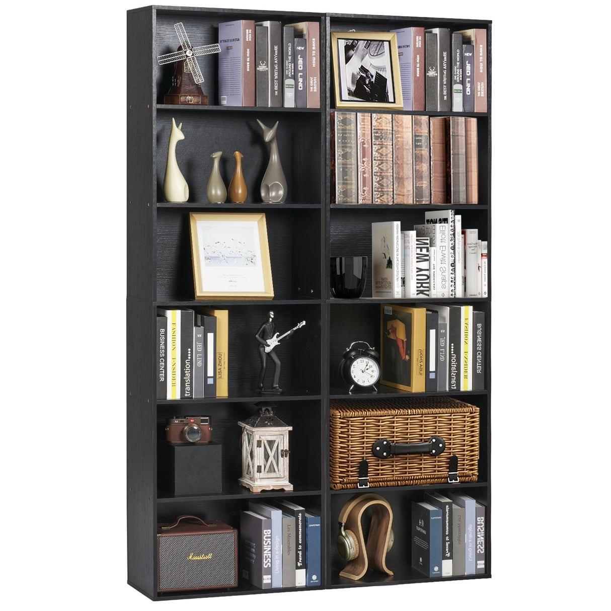 Bookcase and Bookshelf, Floor Standing 6-Story High Bookshelf