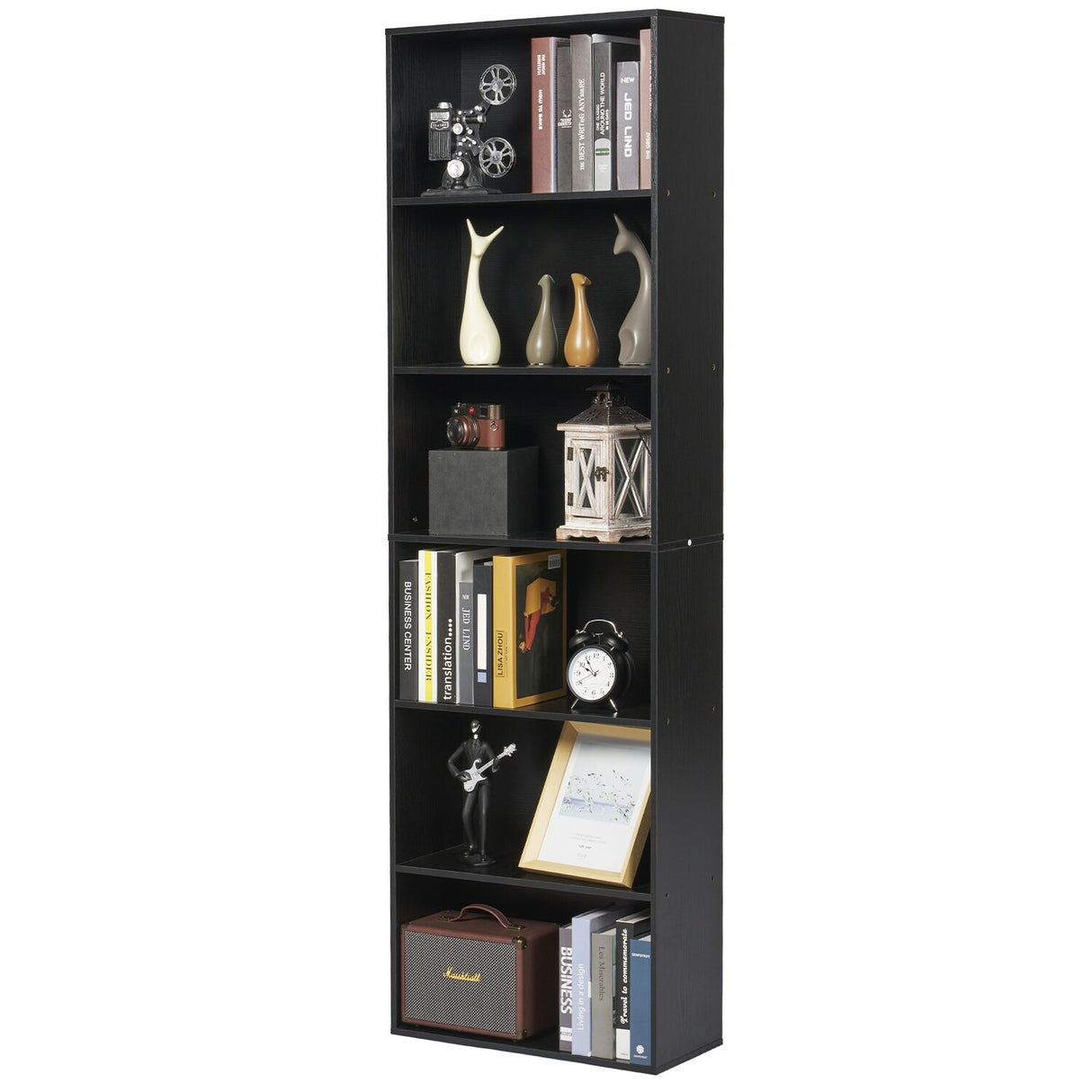 Bookcase and Bookshelf, Floor Standing 6-Story High Bookshelf
