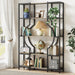 Bookshelf 5 Shelf Industrial Tall Bookcase for Living Room, Home Office