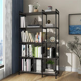 Bookshelf 5 Tier Deformable Corner Bookcase Free - 11.81"D x 36.02"W x 59.06"H