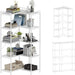 Bookshelf 5 Tier Deformable Corner Bookcase Free - 11.81"D x 36.02"W x 59.06"H