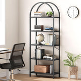Bookshelf Tall Bookcase Arched Standing Bookshelves