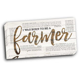 Born to be a Farmer 24x12 Gallery Wrapped Stretched Canvas
