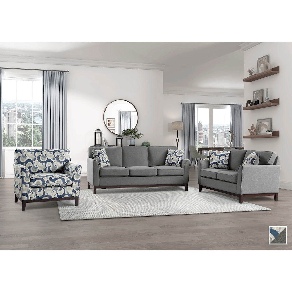 Borneo 3-Piece Living Room Set