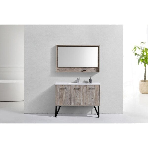 Bosco 48" Modern Bathroom Vanity w/ Quartz Countertop