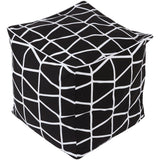 Artistic Weavers Boscobel Modern Geometric Black 18" Pouf