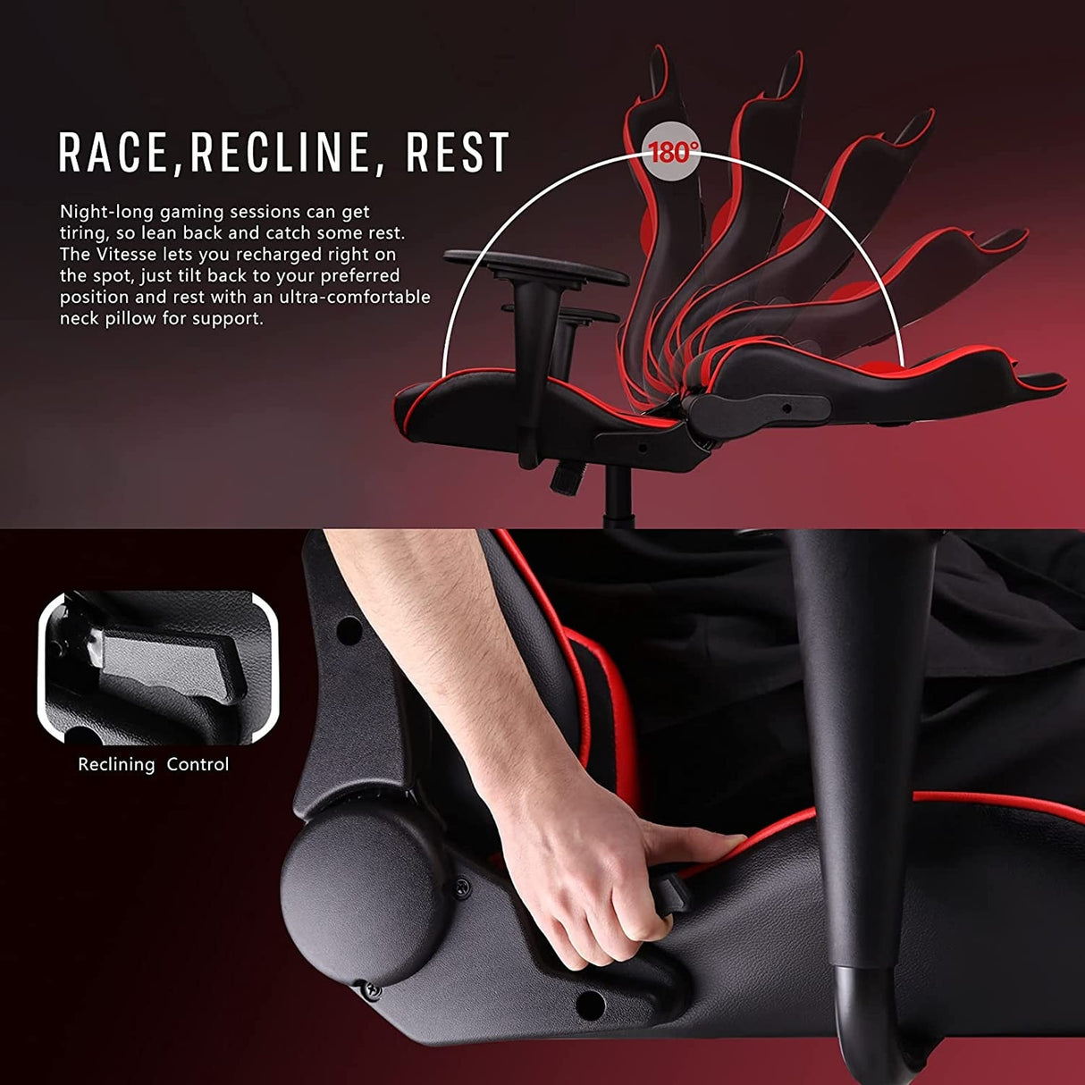 BOSSIN Gaming Chair High Back Computer Office Chair with Lumbar Support and Headrest