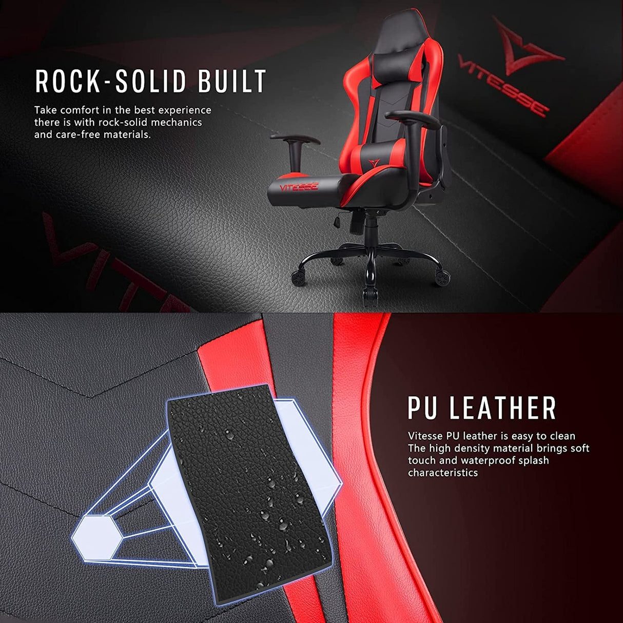 BOSSIN Gaming Chair High Back Computer Office Chair with Lumbar Support and Headrest