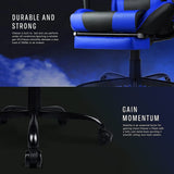 BOSSIN Gaming Chair Ergonomic Video Game Chair High Back Racing Style Chair with Armrest and Footrest