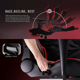 BOSSIN Gaming Chair Ergonomic Video Game Chair High Back Racing Style Chair with Armrest and Footrest