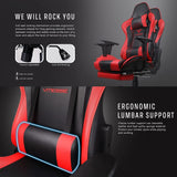 BOSSIN Gaming Chair Ergonomic Video Game Chair High Back Racing Style Chair with Armrest and Footrest