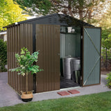 Bossin Metal Shed, Storage Shed with Single Lockable Door