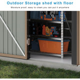 Bossin Metal Shed, Storage Shed with Single Lockable Door