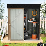 Bossin Metal Shed, Storage Shed with Single Lockable Door