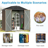 Bossin Metal Shed, Storage Shed with Single Lockable Door