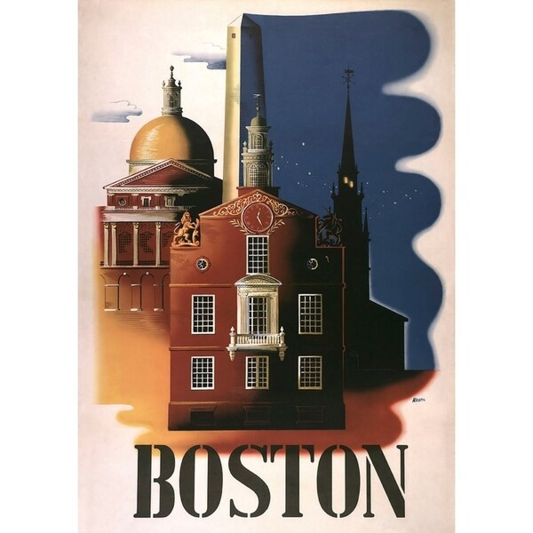 Boston Architecture-VINAPP119688 Print 16.75"x11.75" by Vintage Apple Collection