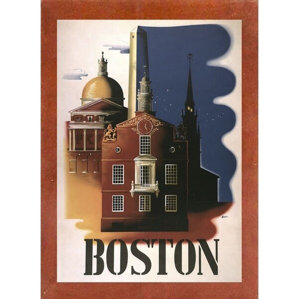 Boston Architecture-VINAPP119688 Print 16.75"x11.75" by Vintage Apple Collection