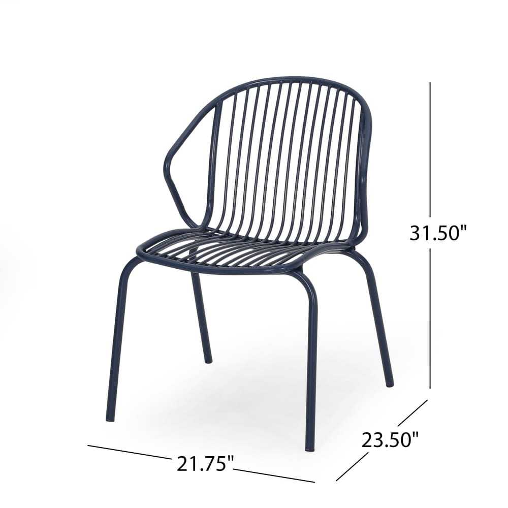 Boston Modern Outdoor Club Chair (Set of 2) by Christopher Knight Home