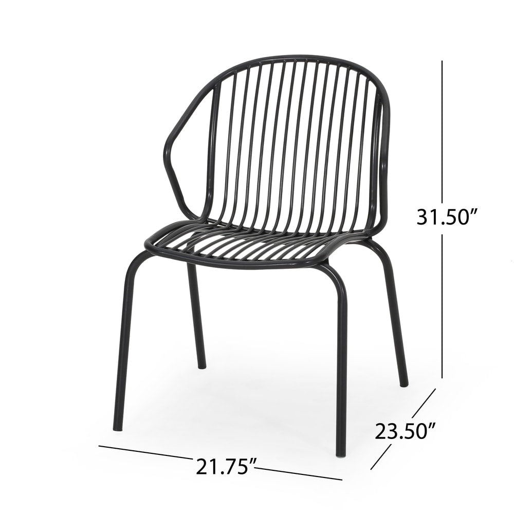 Boston Modern Outdoor Club Chair (Set of 2) by Christopher Knight Home