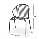 Boston Modern Outdoor Club Chair (Set of 2) by Christopher Knight Home