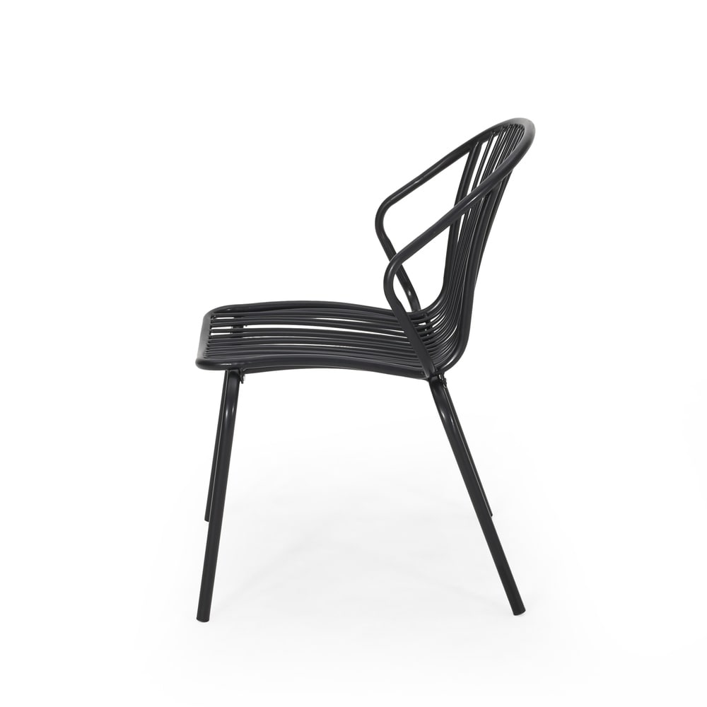Boston Modern Outdoor Club Chair (Set of 2) by Christopher Knight Home