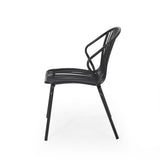 Boston Modern Outdoor Club Chair (Set of 2) by Christopher Knight Home