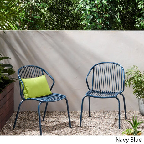 Boston Modern Outdoor Club Chair (Set of 2) by Christopher Knight Home