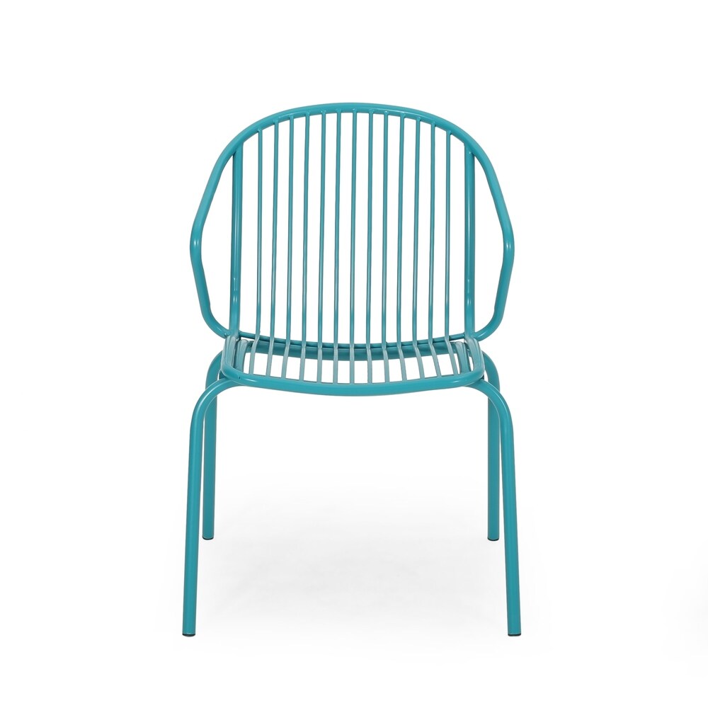 Boston Modern Outdoor Club Chair (Set of 2) by Christopher Knight Home