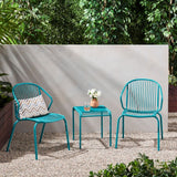 Boston Outdoor Modern 2 Seater Chat Set by Christopher Knight Home