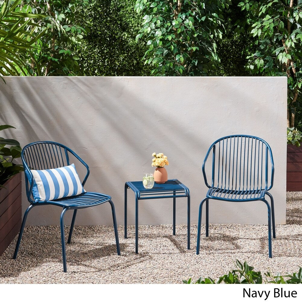 Boston Outdoor Modern 2 Seater Chat Set by Christopher Knight Home