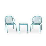 Boston Outdoor Modern 2 Seater Chat Set by Christopher Knight Home