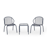 Boston Outdoor Modern 2 Seater Chat Set by Christopher Knight Home
