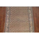 Boteh Botemir Persian Vintage Runner Rug Hand-knotted Wool Carpet - 3'3" x 9'8"