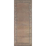 Boteh Botemir Persian Vintage Runner Rug Hand-knotted Wool Carpet - 3'3" x 9'8"