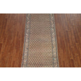 Boteh Botemir Persian Vintage Runner Rug Hand-knotted Wool Carpet - 3'3" x 9'8"