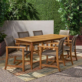 Botsford Outdoor 6 Seater Acacia Wood Dining Set by Christopher Knight Home