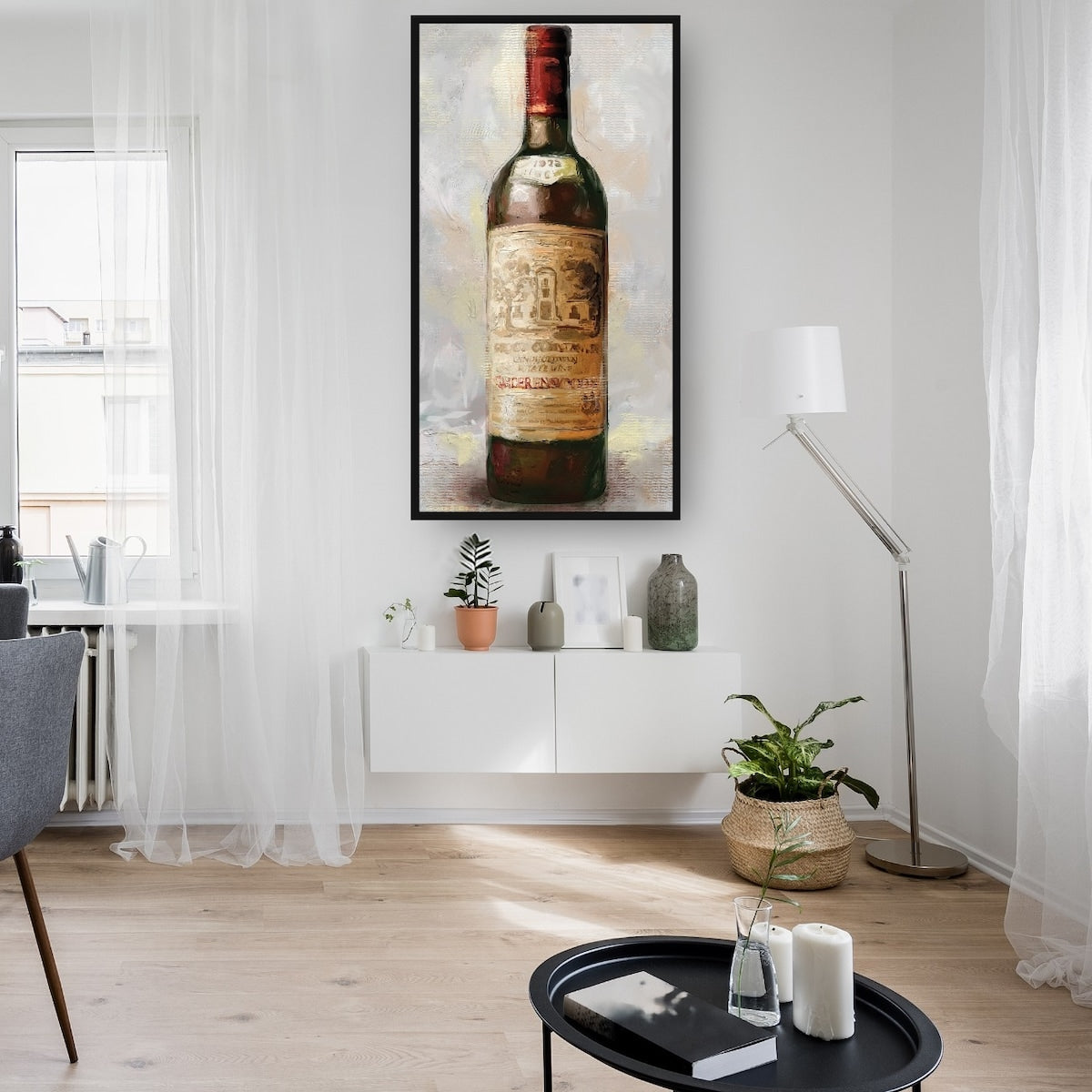 Bottle of Red By Studio Arts Canvas Art Print
