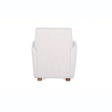 Bouclé Fabric Upholstered Chair with Oak Wood Legs